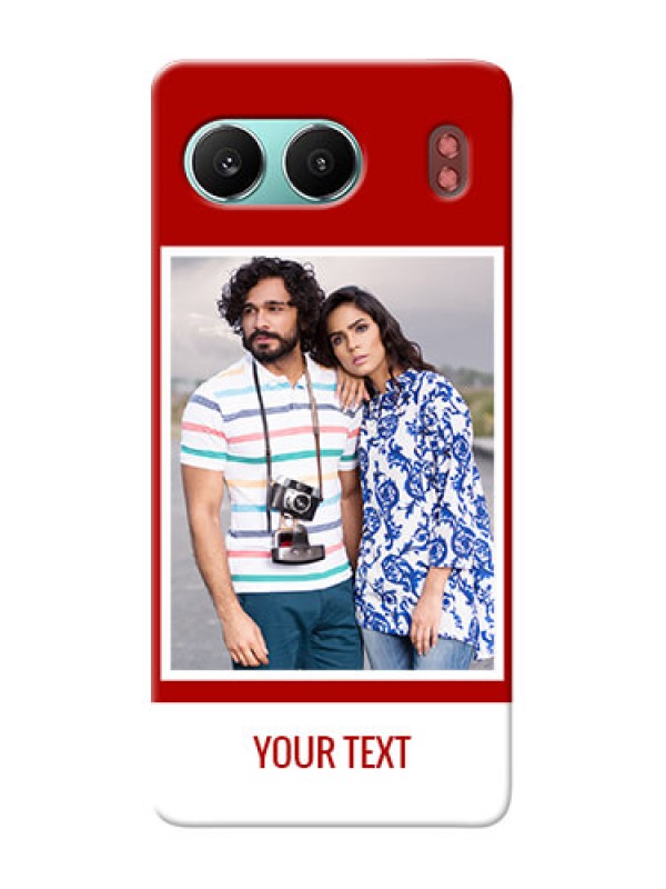 Custom OnePlus Nord 4 5G mobile phone covers: Simple Red Color Design