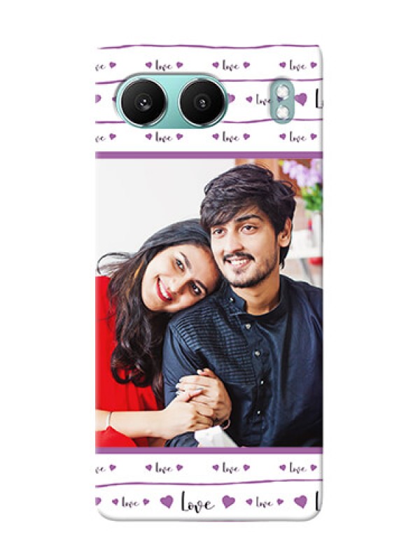 Custom OnePlus Nord 4 5G Mobile Back Covers: Couples Heart Design