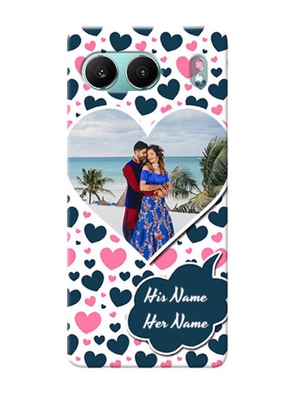 Custom OnePlus Nord 4 5G Mobile Covers Online: Pink And Blue Heart Design