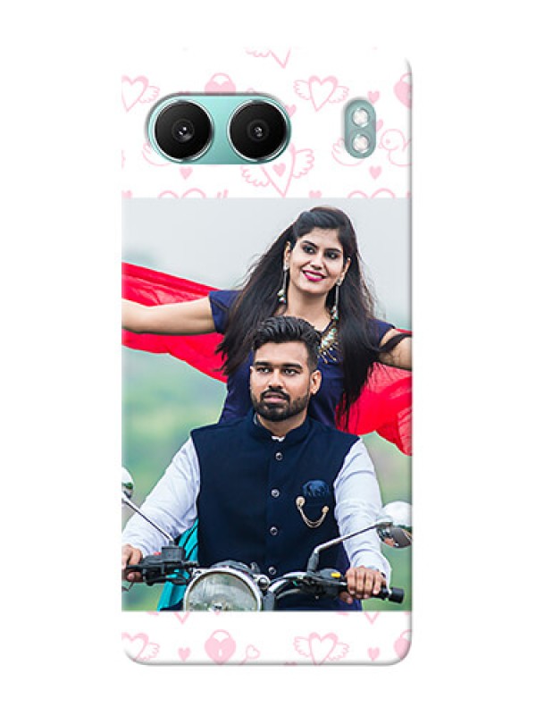 Custom OnePlus Nord 4 5G personalized phone covers: Pink Flying Heart Design