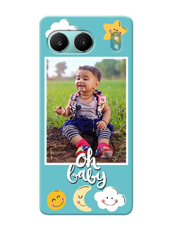 Custom OnePlus Nord 4 5G Personalised Phone Cases: Smiley Kids Stars Design