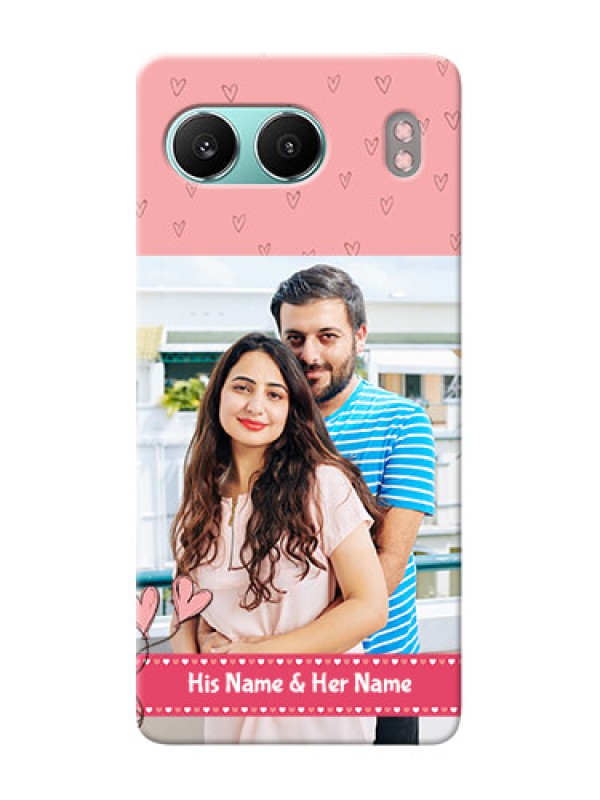 Custom OnePlus Nord 4 5G phone back covers: Love Design Peach Color