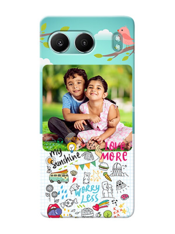 Custom OnePlus Nord 4 5G phone cases online: Doodle love Design