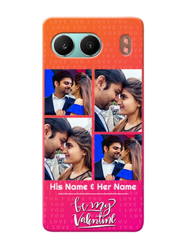 Custom OnePlus Nord 4 5G custom back covers: I Love You Pink Design