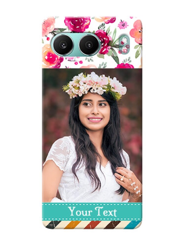 Custom OnePlus Nord 4 5G Personalized Mobile Cases: Watercolor Floral Design