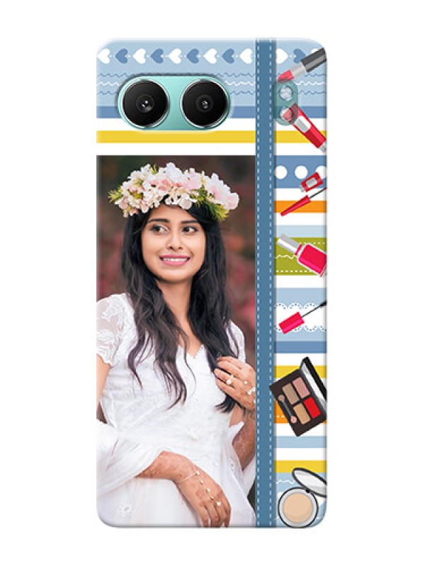 Custom OnePlus Nord 4 5G Personalized Mobile Cases: Makeup Icons Design