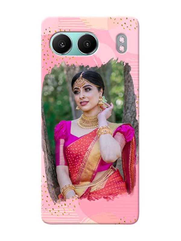 Custom OnePlus Nord 4 5G Phone Covers for Girls: Gold Glitter Splash Design