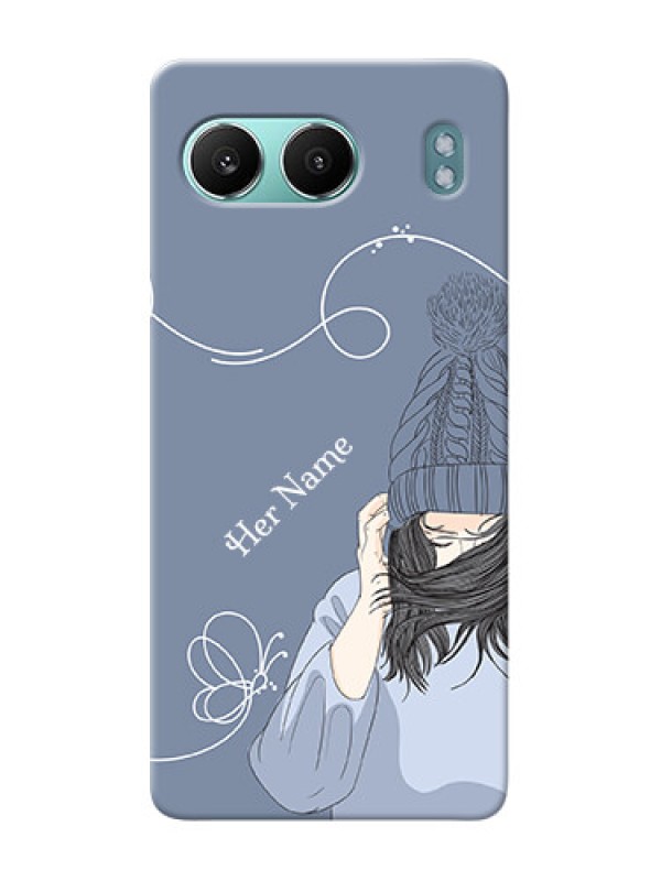 Custom OnePlus Nord 4 5G Custom Mobile Case with Girl in winter outfit Design