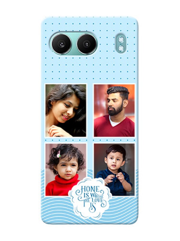 Custom OnePlus Nord 4 5G Custom Phone Case with Cute love quote with 4 pic upload Design