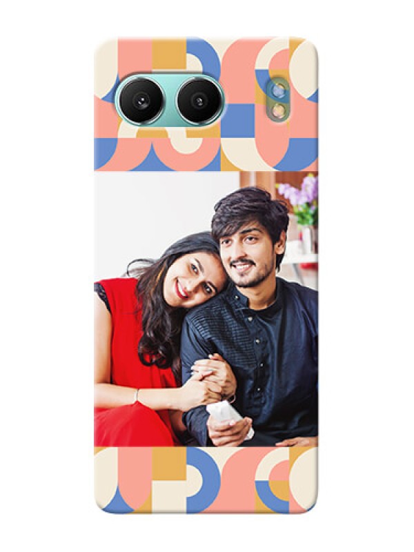 Custom OnePlus Nord 4 5G Photo Printing on Case with Semicircle Maze Pattern Design