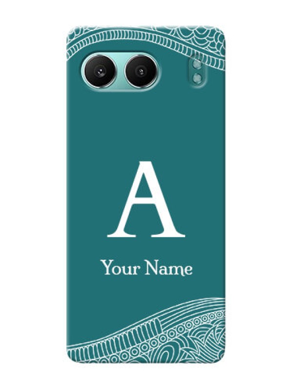 Custom OnePlus Nord 4 5G Personalized Phone Case with line art pattern with custom name Design