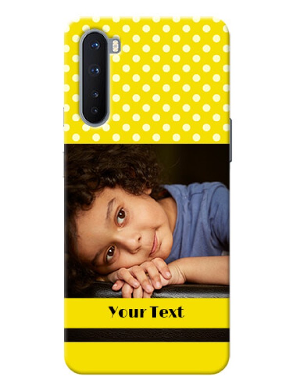 Custom OnePlus Nord Custom Mobile Covers: Bright Yellow Case Design