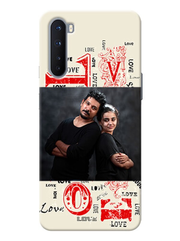 Custom OnePlus Nord mobile cases online: Trendy Love Design Case
