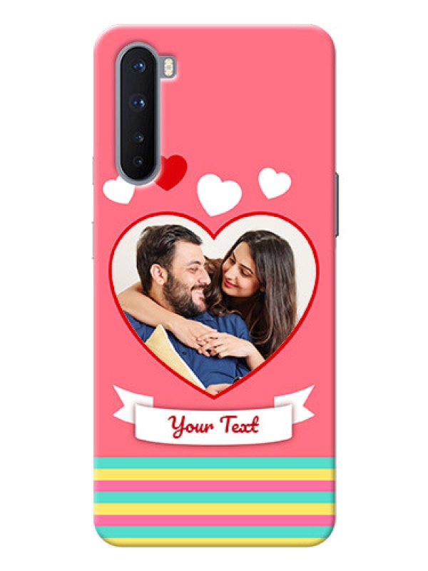 Custom OnePlus Nord Personalised mobile covers: Love Doodle Design
