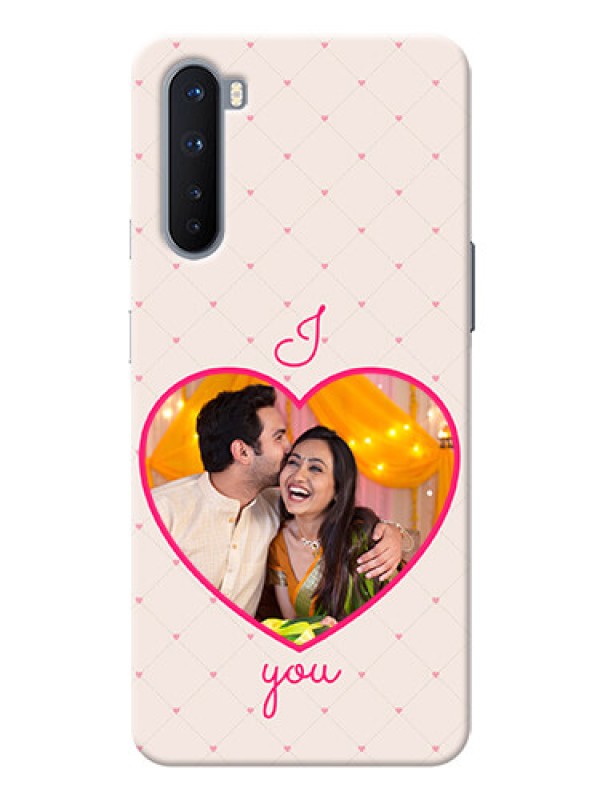 Custom OnePlus Nord Personalized Mobile Covers: Heart Shape Design