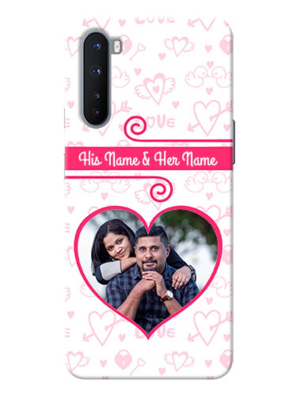 Custom OnePlus Nord Personalized Phone Cases: Heart Shape Love Design
