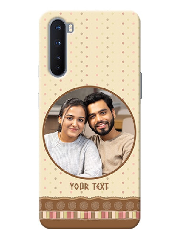 Custom OnePlus Nord Mobile Cases: Brown Dotted Mobile Case Design