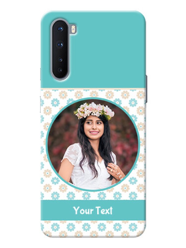 Custom OnePlus Nord Custom Mobile Back Covers: Beautiful Flowers Design