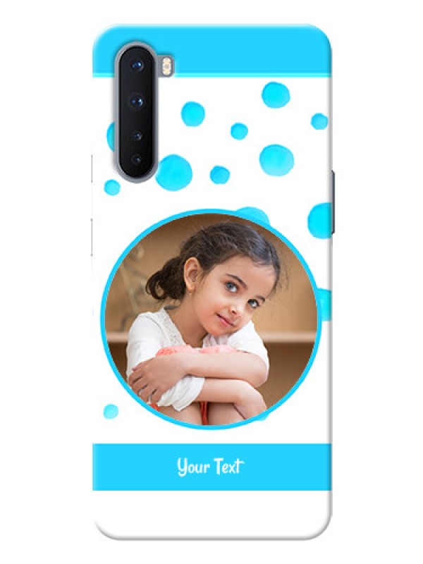 Custom OnePlus Nord Custom Phone Covers: Blue Bubbles Pattern Design
