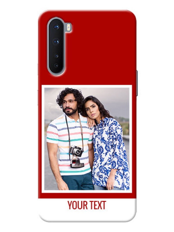 Custom OnePlus Nord mobile phone covers: Simple Red Color Design