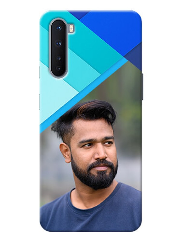 Custom OnePlus Nord Phone Cases Online: Blue Abstract Cover Design