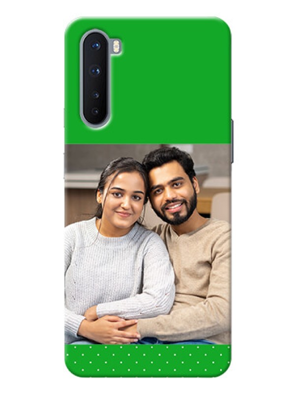 Custom OnePlus Nord Personalised mobile covers: Green Pattern Design