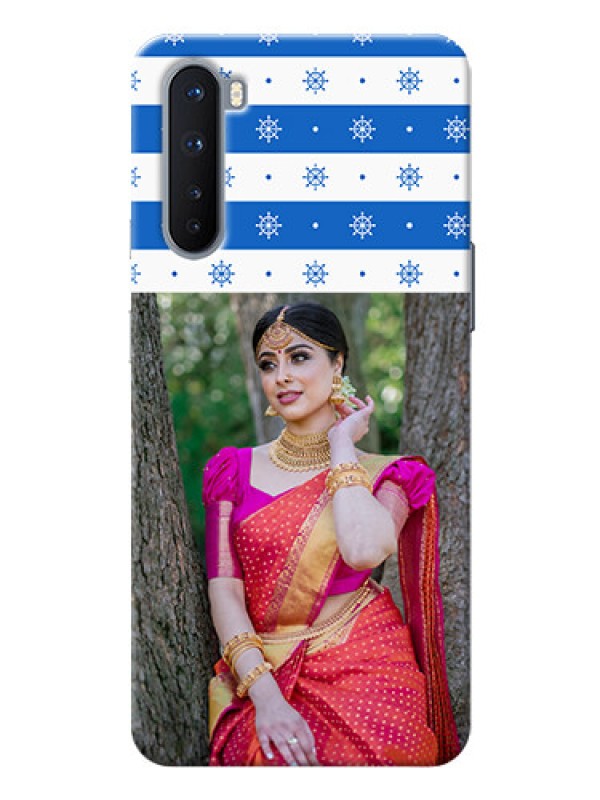 Custom OnePlus Nord custom mobile covers: Snow Pattern Design