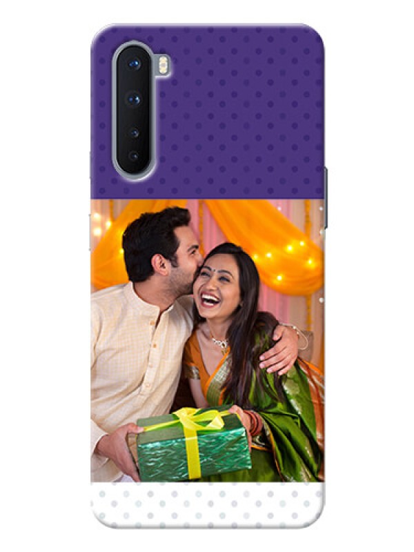 Custom OnePlus Nord mobile phone cases: Violet Pattern Design