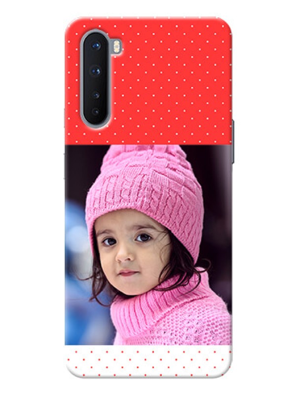 Custom OnePlus Nord personalised phone covers: Red Pattern Design