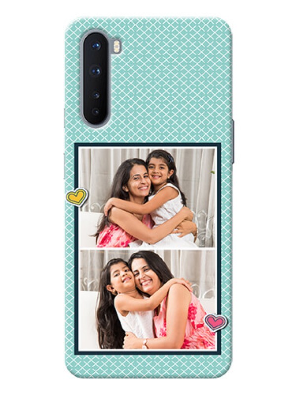 Custom OnePlus Nord Custom Phone Cases: 2 Image Holder with Pattern Design