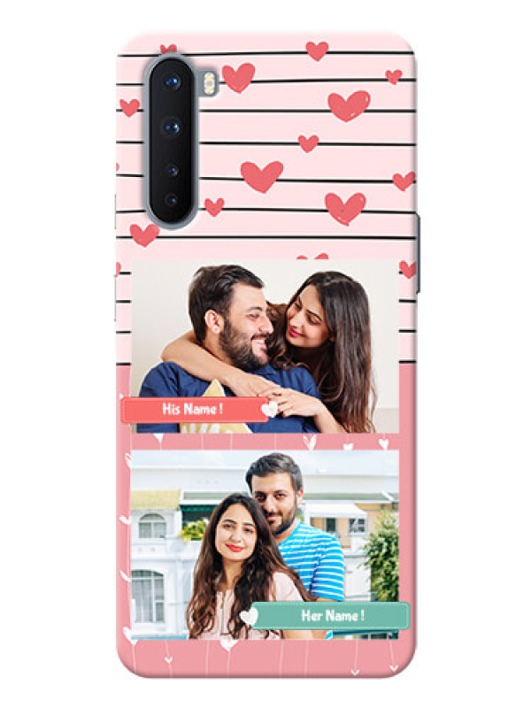 Custom OnePlus Nord custom mobile covers: Photo with Heart Design