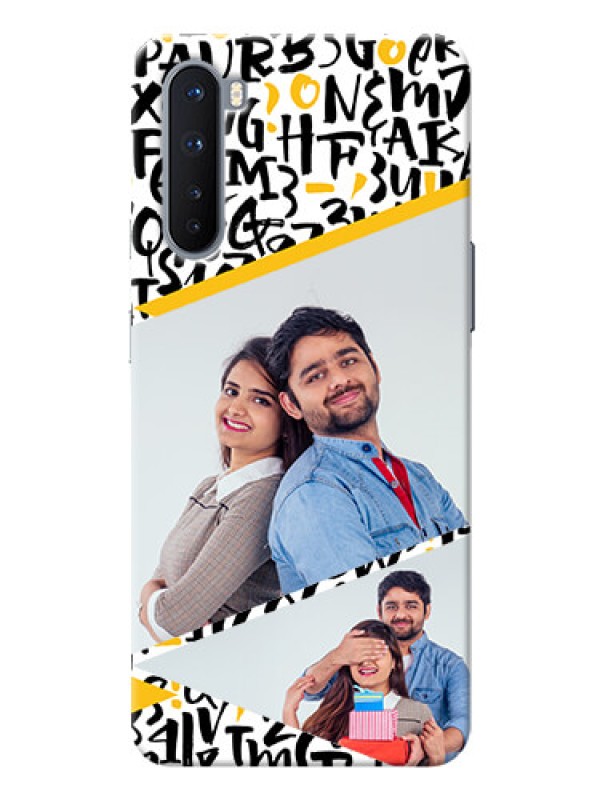 Custom OnePlus Nord Phone Back Covers: Letters Pattern Design