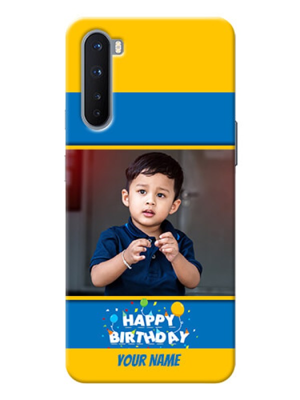Custom OnePlus Nord Mobile Back Covers Online: Birthday Wishes Design