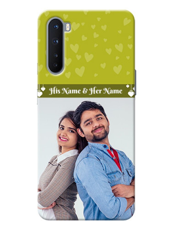 Custom OnePlus Nord custom mobile covers: You & Me Heart Design
