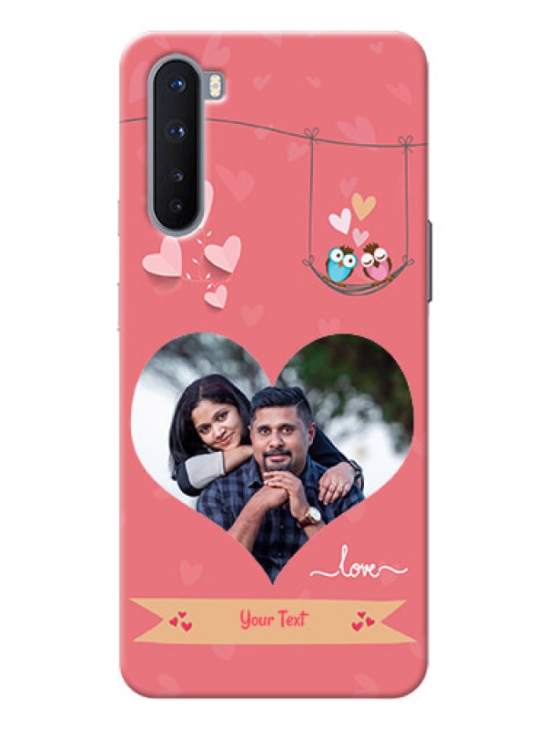 Custom OnePlus Nord custom phone covers: Peach Color Love Design 