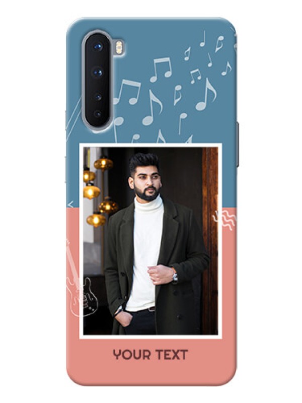 Custom OnePlus Nord Phone Back Covers with Color Musical Note Design
