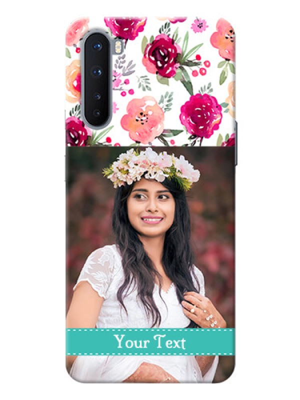 Custom OnePlus Nord Personalized Mobile Cases: Watercolor Floral Design