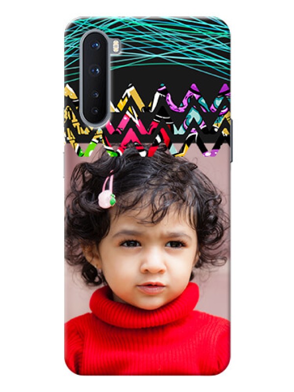 Custom OnePlus Nord personalized phone covers: Neon Abstract Design
