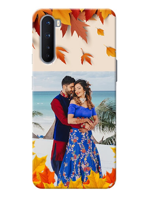 Custom OnePlus Nord Mobile Phone Cases: Autumn Maple Leaves Design