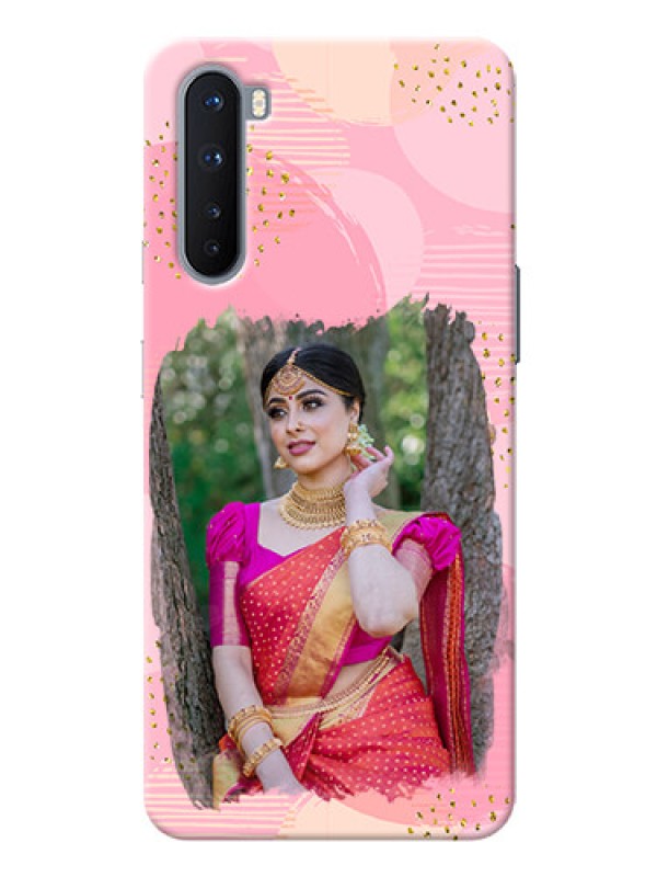 Custom OnePlus Nord Phone Covers for Girls: Gold Glitter Splash Design