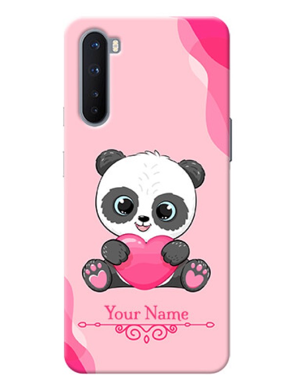 Custom OnePlus Nord 5G Mobile Back Covers: Cute Panda Design