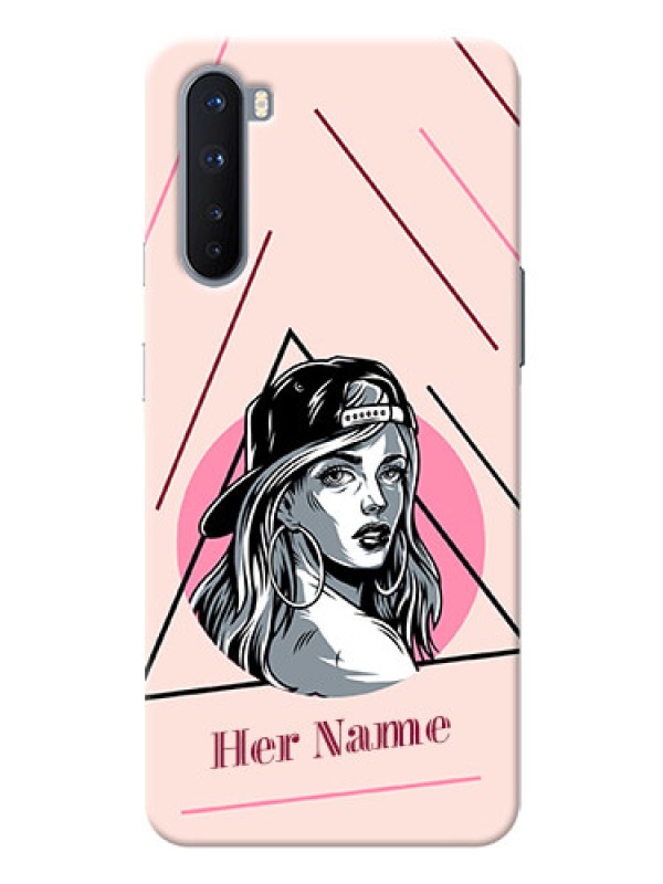 Custom OnePlus Nord 5G Custom Phone Cases: Rockstar Girl Design