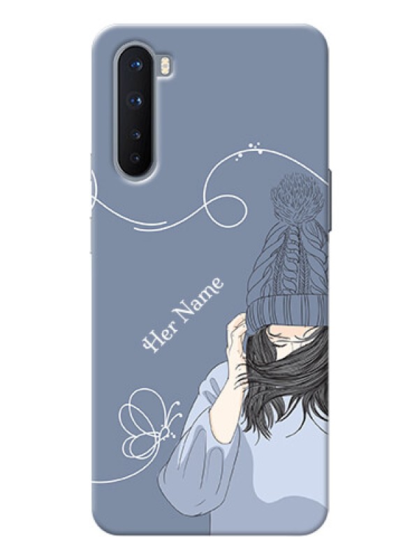 Custom OnePlus Nord 5G Custom Mobile Case with Girl in winter outfit Design