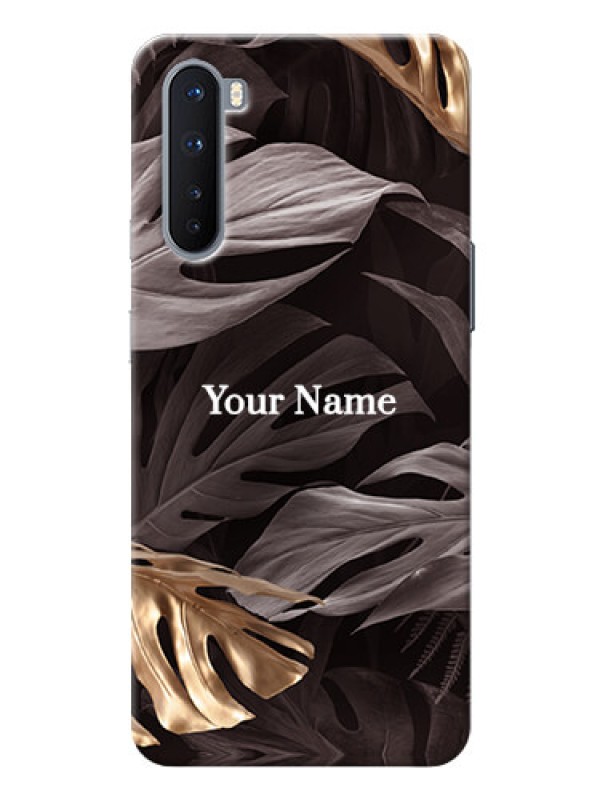 Custom OnePlus Nord 5G Mobile Back Covers: Wild Leaves digital paint Design