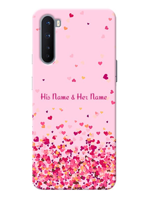 Custom OnePlus Nord 5G Phone Back Covers: Floating Hearts Design