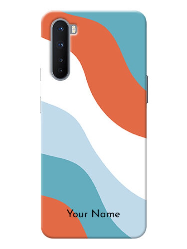 Custom OnePlus Nord 5G Mobile Back Covers: coloured Waves Design