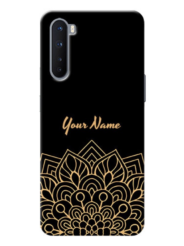 Custom OnePlus Nord 5G Back Covers: Golden mandala Design