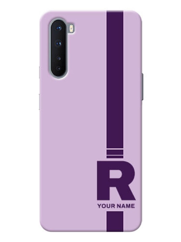 Custom OnePlus Nord 5G Custom Phone Covers: Simple dual tone stripe with name Design