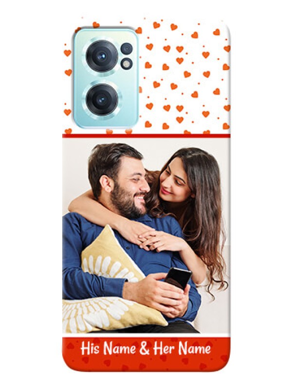 Custom Nord CE 2 5G Phone Back Covers: Orange Love Symbol Design