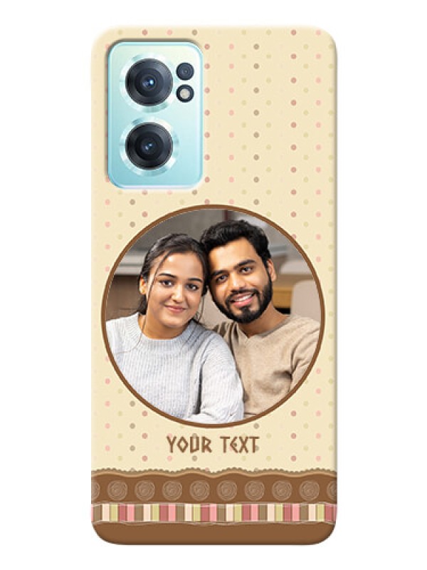 Custom Nord CE 2 5G Mobile Cases: Brown Dotted Mobile Case Design